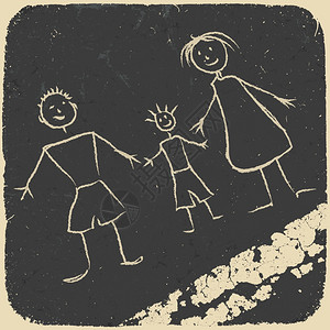家庭幸福沥青照片矢量插图EPS10图片