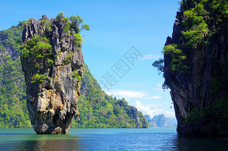 海湾石灰石泰王国的果酱结合岛kotapu岛背景