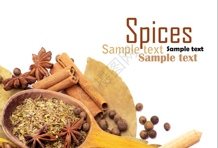 白上孤立的Spice边框图片