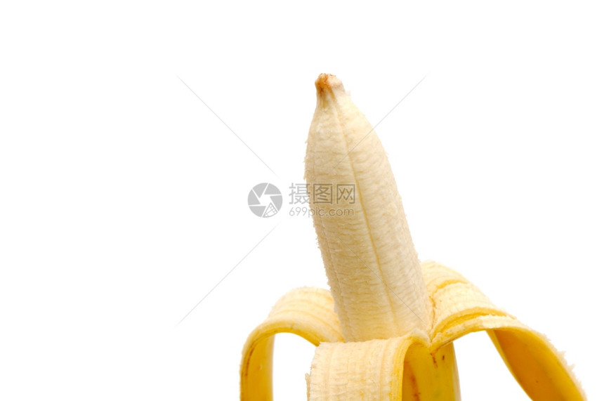 孤立在白色背景上的香蕉图片