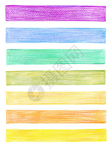 蜡笔线一组彩色铅笔图形元素背景
