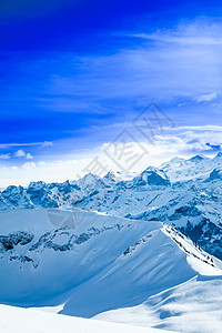 冬季地貌山景观美丽的冬天背景图片