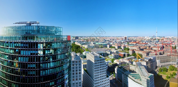 柏林全景Catherdral电视塔的顶台景色德国柏林多姆图片