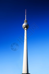 德国柏林Tv塔或Fersehturm图片