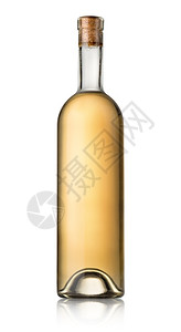 白色背景孤立的葡萄酒瓶背景图片