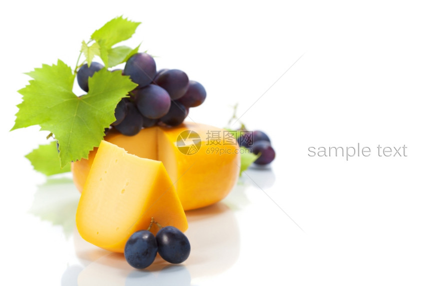 白葡萄和干酪图片