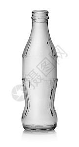 白色背景上孤立的空可乐瓶图片