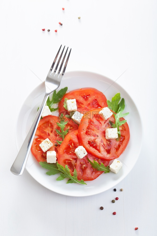 沙拉加西红柿和feta图片