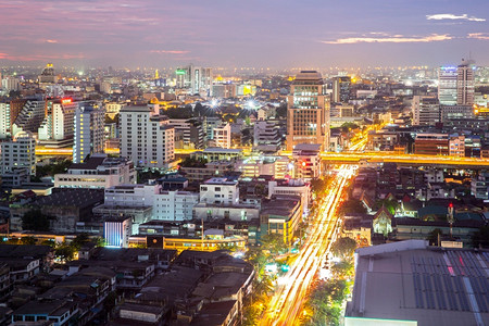 曼谷市中心夜景图片