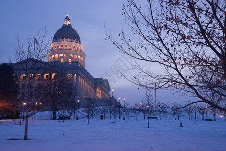 犹他州政府总部外的冻结地面图片