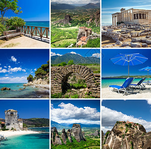 希腊旅行图像拼凑图片