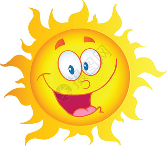 卡通快乐的太阳元素图片
