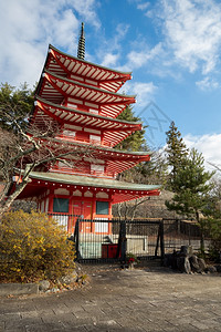 二宝藤日本横滨城富二山美丽的舒里托塔背景