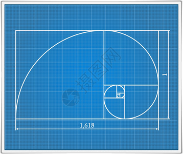 黄金螺旋分割蓝图图片