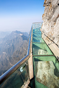 张家界玻璃湖南天门山玻璃匝道背景