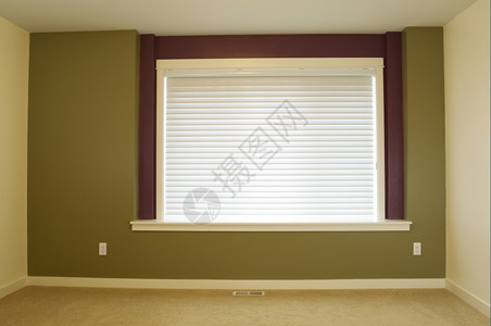 室内住宅口音墙壁的横向照片绿色背景有大窗和阴影图片