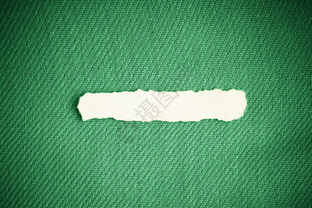 白色撕破或碎纸条绿色织物纺品材料背景文字信息空白本间图片