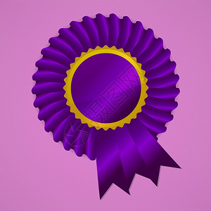 紫色丝带徽章图片