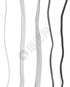 在白色背景上收集各种绳索高清图片