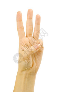 右前手三指三手指素材高清图片