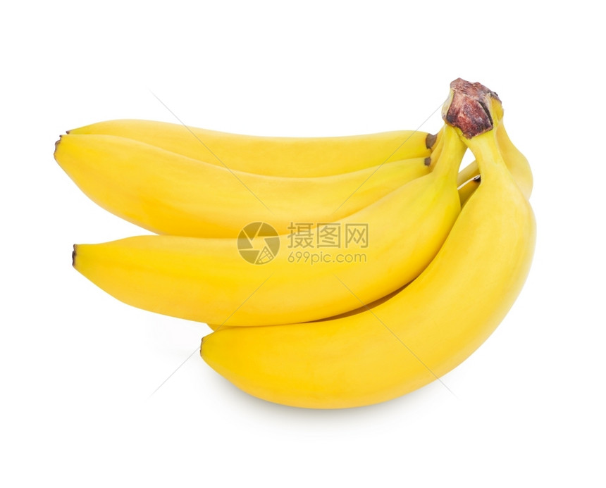 在白背景上的香蕉图片