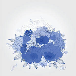 手绘水彩风格抽象装饰花卉背景图片