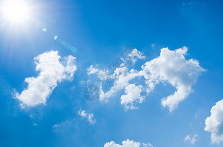 日光能量蓝天空背景云微小背景