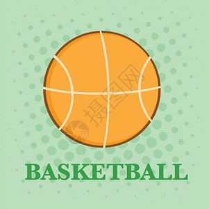 绿色背景与文字下的篮球摘要图片