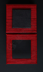 红色抽象边框构成的矩形架文字段图片