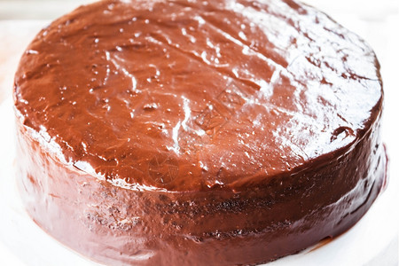 贴上自制的西芬巧克力蛋糕图片