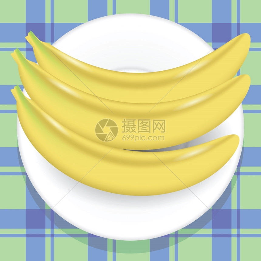 设计时用黄色香蕉做彩插图图片