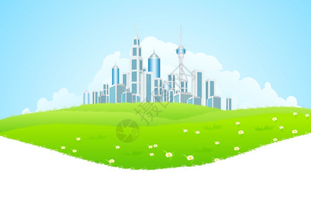 城市绿色自然景观背景图片