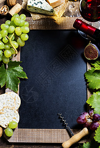 葡萄和酒背景有文字空间图片