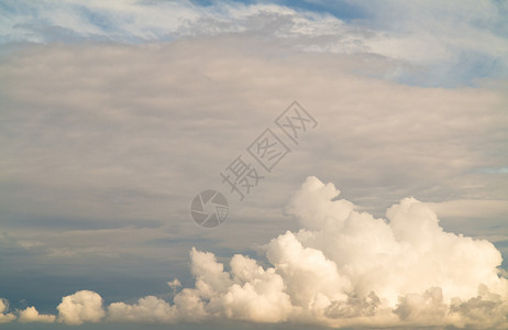 云蓝天空背景和青白云日落背景