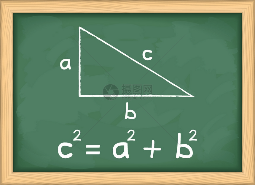 黑板上的勾股定理图解图片