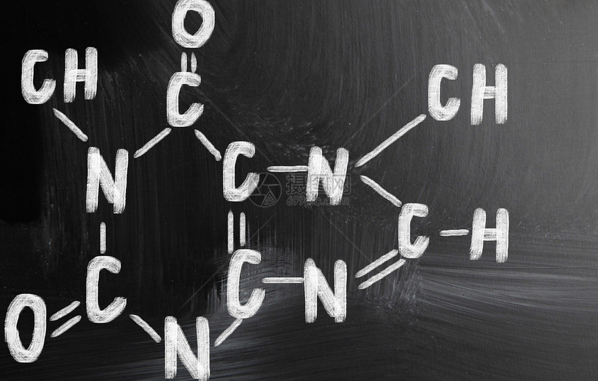 黑板上的化学公式图片