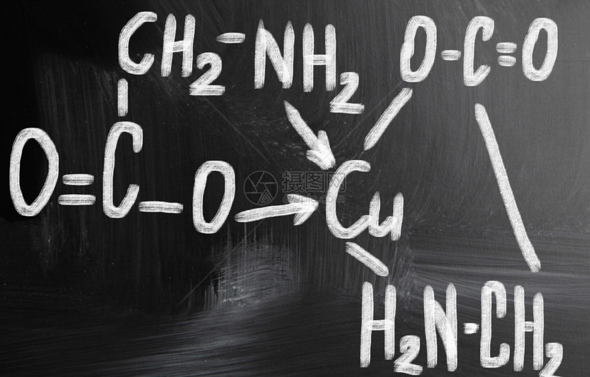 黑板上的化学公式图片