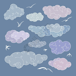 大咖云集古云集手工绘制的矢量说明设计元素插画