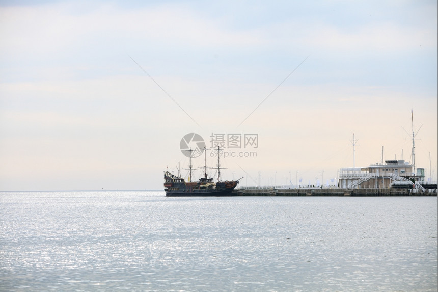 波罗的海水域盗船波兰特里城大型旅游景点图片