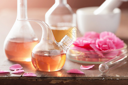 花粉红的芳香疗法和炼金背景