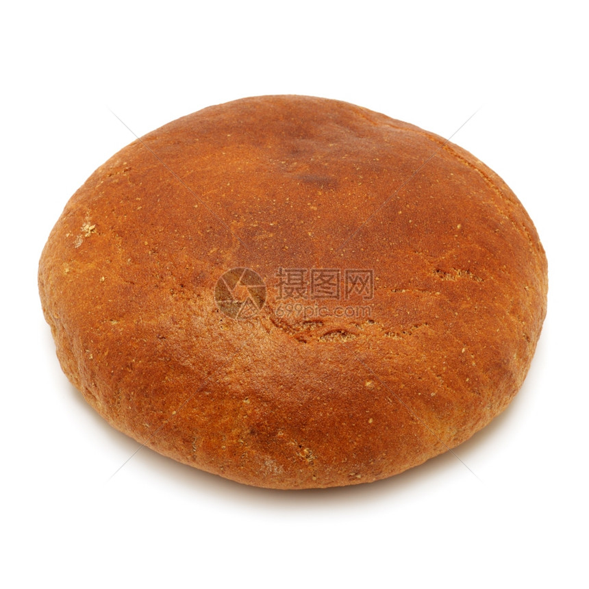 白色背景上孤立的新鲜面包图片