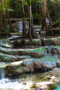 埃拉旺瀑布泰国坎沙纳里图片