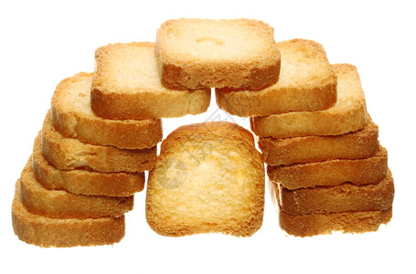 甜面包饼干孤立在白色上饮食品健康营养图片