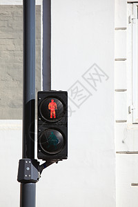 市街交通灯上的红色图片