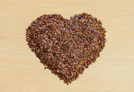 饮食保健概念原始的麻籽木本造的菜籽预防心脏病的健康食品图片