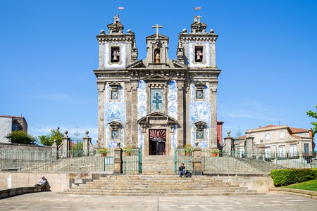 圣圣伊尔德丰索葡萄牙波尔图圣伊迪丰索教堂背景