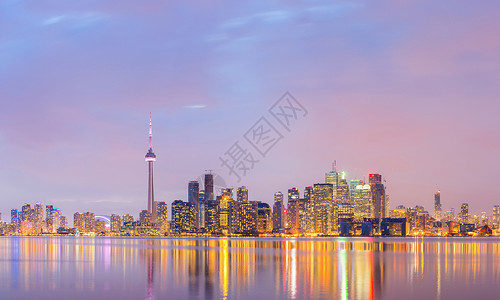 加拿大黄昏天线全景图片