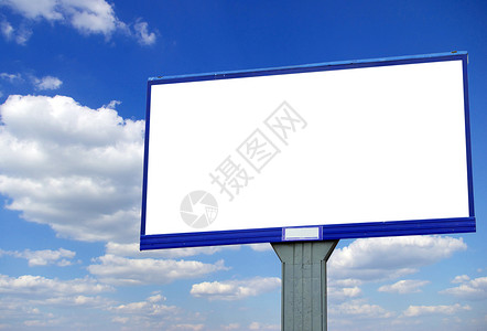 天空背景上的广告牌背景图片