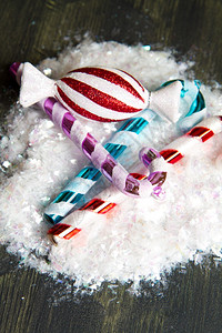 圣诞脱条式糖果甘蔗装饰背景图片