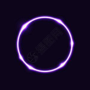 透明光圈素材Violet圆形影响背景种群矢量插画